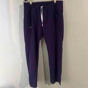 Figs women's Purple Jam Kade Cargo Scrub Pants - L